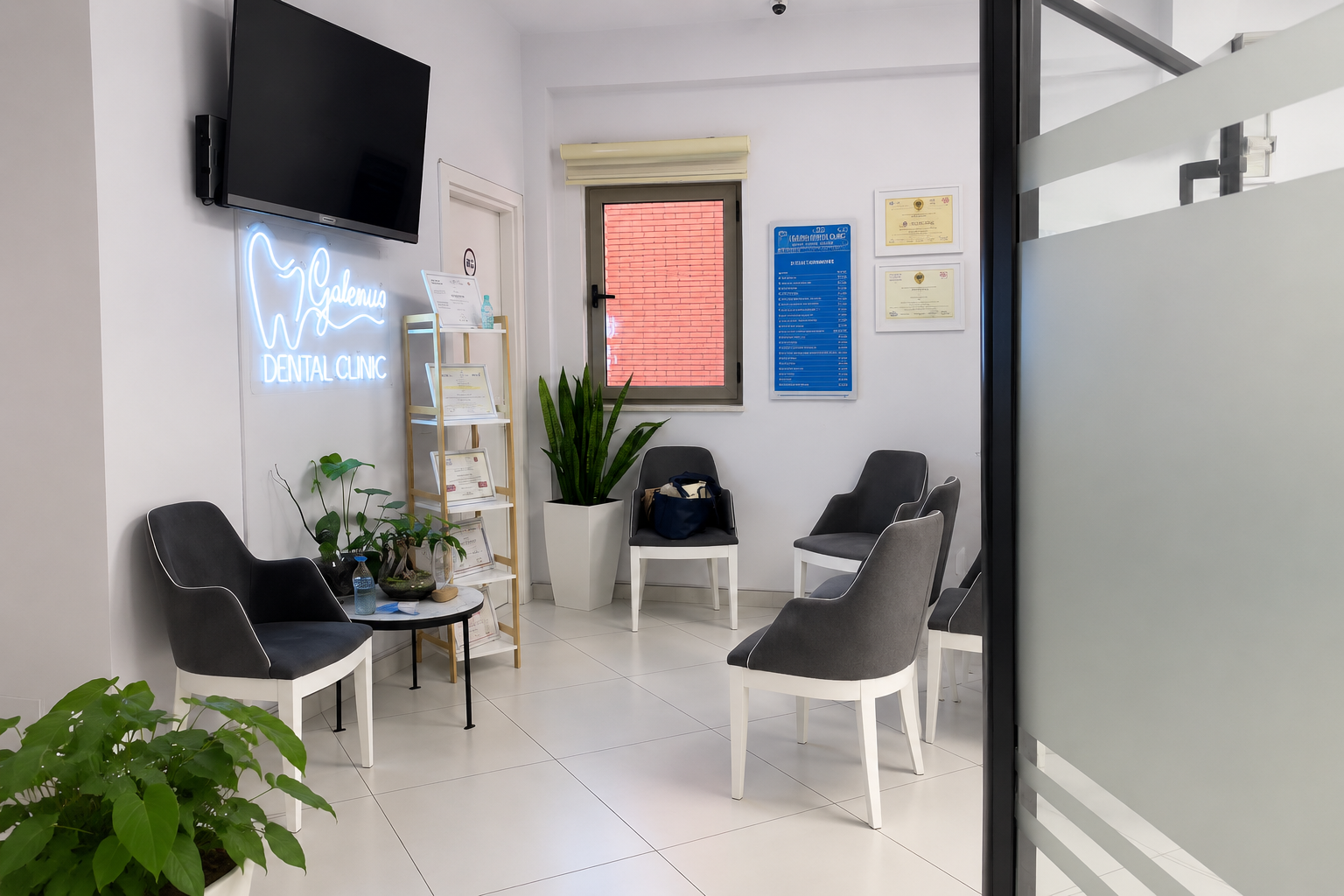 Sala d'attesa di Galenus Dental Clinic